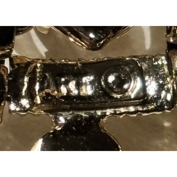 Mode-Art Pastel Rhinestone Link Bracelet Bangle Gold Tone Jewelry Costume - Picture 4 of 8